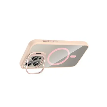 Joko  İphone 15 Pro Max Remim Lensli Magsafe Standlı Kapak - Pembe