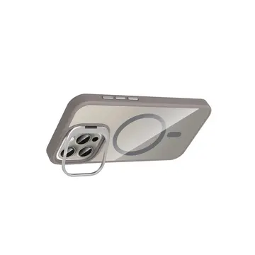 Joko  İphone 15 Pro Max Remim Lensli Magsafe Standlı Kapak - Titan Gri