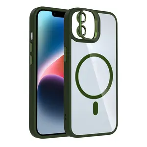 Joko  İphone 11 Remim Lensli Magsafe Standlı Kapak - Koyu Yeşil