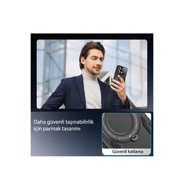 Xiaomi Redmi Note 13 Pro 5g Kılıf Joy Lens Standlı Kapak - Siyah