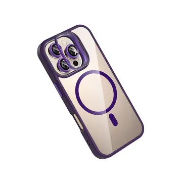 Joko  İphone 16 Pro Remim Lensli Magsafe Standlı Kapak - Derin Mor