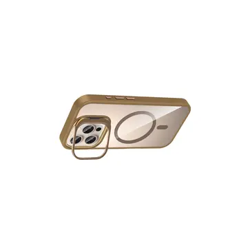 Joko  İphone 16 Pro Remim Lensli Magsafe Standlı Kapak - Kahverengi