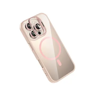 Joko  İphone 16 Pro Remim Lensli Magsafe Standlı Kapak - Pembe