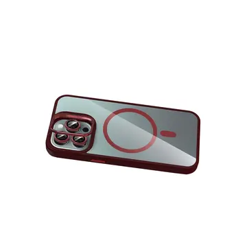Joko  İphone 16 Pro Max Remim Lensli Magsafe Standlı Kapak - Bordo