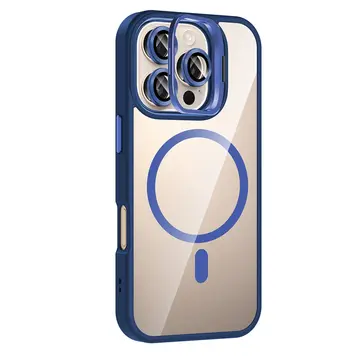 Joko  İphone 16 Pro Max Remim Lensli Magsafe Standlı Kapak - Lacivert