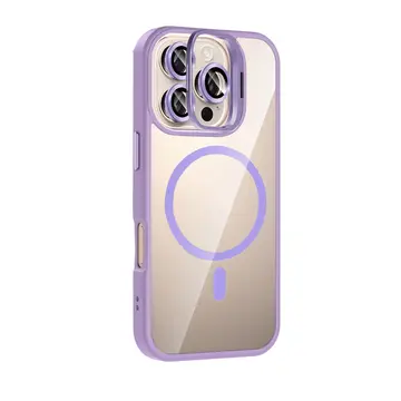 Joko  İphone 16 Pro Max Remim Lensli Magsafe Standlı Kapak - Lila