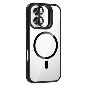 Joko  İphone 16 Plus Remim Lensli Magsafe Standlı Kapak - Siyah