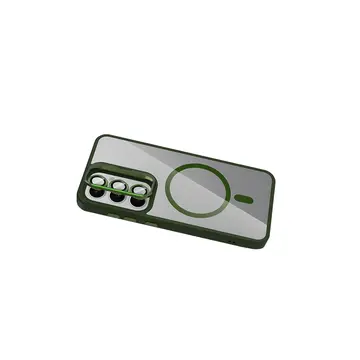 Joko Samsung Galaxy S24 Fe Remim Lensli Magsafe Standlı Kapak - Koyu Yeşil