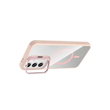 Joko Samsung Galaxy S24 Fe Remim Lensli Magsafe Standlı Kapak - Pembe