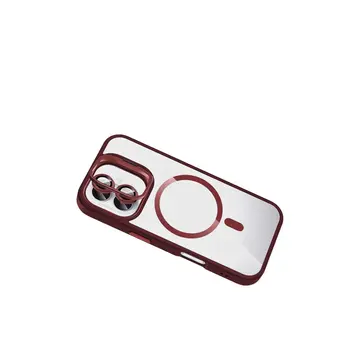 Joko  İphone 17 Remim Lensli Magsafe Standlı Kapak - Bordo