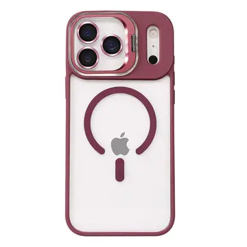 Joko  İphone 17 Pro Remim Lensli Magsafe Standlı Kapak - Bordo