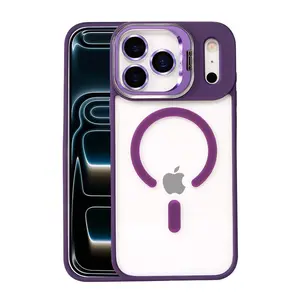 Joko  İphone 17 Pro Remim Lensli Magsafe Standlı Kapak - Derin Mor