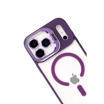 Joko  İphone 17 Pro Remim Lensli Magsafe Standlı Kapak - Derin Mor