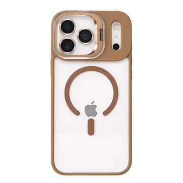 Joko  İphone 17 Pro Remim Lensli Magsafe Standlı Kapak - Kahverengi