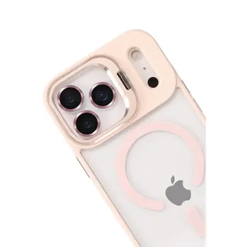 Joko  İphone 17 Pro Remim Lensli Magsafe Standlı Kapak - Pembe