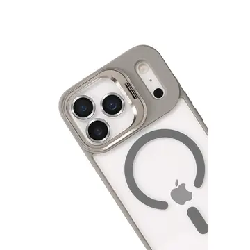 Joko  İphone 17 Pro Remim Lensli Magsafe Standlı Kapak - Titan Gri