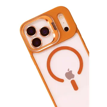 Joko  İphone 17 Pro Remim Lensli Magsafe Standlı Kapak - Turuncu