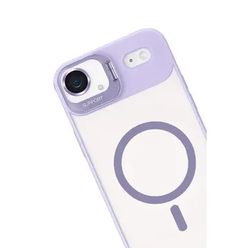 Joko  İphone 17 Air Remim Lensli Magsafe Standlı Kapak - Lila