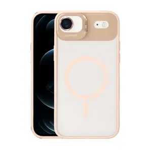Joko  İphone 17 Air Remim Lensli Magsafe Standlı Kapak - Pembe