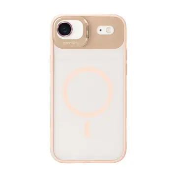 Joko  İphone 17 Air Remim Lensli Magsafe Standlı Kapak - Pembe
