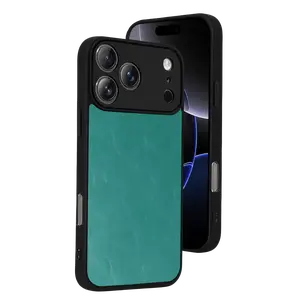 İphone 17 Pro Aras Deri Kapak - Açık Yeşil