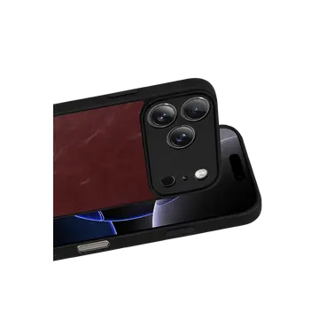 İphone 17 Pro Aras Deri Kapak - Bordo