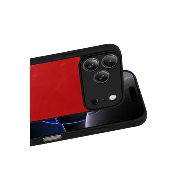 İphone 17 Pro Aras Deri Kapak - Kırmızı