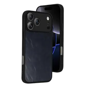 İphone 17 Pro Aras Deri Kapak - Lacivert
