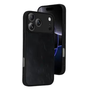 İphone 17 Pro Aras Deri Kapak - Siyah