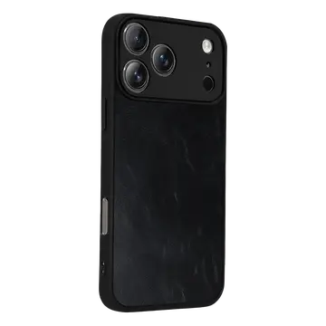 İphone 17 Pro Aras Deri Kapak - Siyah