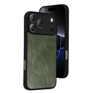 İphone 17 Pro Aras Deri Kapak - Yeşil