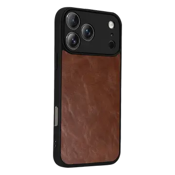 İphone 17 Pro Max Aras Deri Kapak - Taba