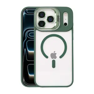 Joko  İphone 17 Pro Max Remim Lensli Magsafe Standlı Kapak - Koyu Yeşil