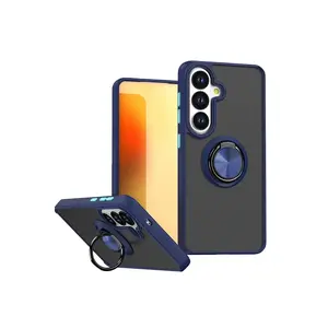 Samsung Galaxy S26 Plus Montreal Yüzüklü Silikon Kapak - Lacivert
