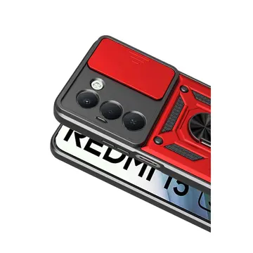 Xiaomi Redmi 15 4g Pars Lens Yüzüklü Silikon - Kırmızı