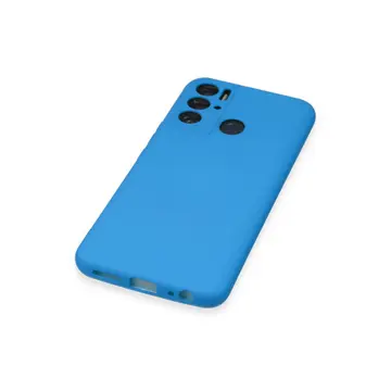 Tecno Pova Neo Kılıf Nano İçi Kadife Silikon - Mavi