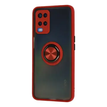 Oppo A54 4g Kılıf Montreal Yüzüklü Silikon Kapak - Kırmızı