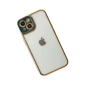 İphone 14 Plus Kılıf Liva Lens Silikon - Yeşil