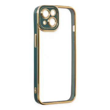 İphone 14 Plus Kılıf Liva Lens Silikon - Yeşil