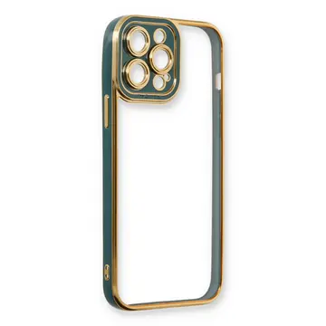 İphone 14 Pro Kılıf Liva Lens Silikon - Yeşil