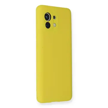 Xiaomi Mi 11 Kılıf Nano İçi Kadife Silikon - Sarı