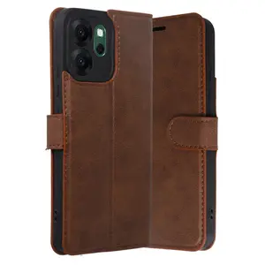 Oppo Reno 14f Trend S Plus Kapaklı Kılıf - Taba