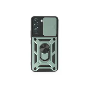 Samsung Galaxy S23 Kılıf Pars Lens Yüzüklü Silikon - Yeşil