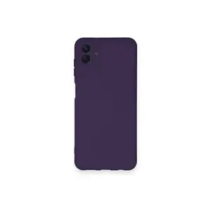 Samsung Galaxy A04 Kılıf Nano İçi Kadife Silikon - Mor