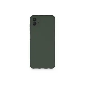 Samsung Galaxy A04 Kılıf Nano İçi Kadife Silikon - Koyu Yeşil