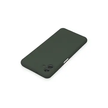 Samsung Galaxy A04 Kılıf Nano İçi Kadife Silikon - Koyu Yeşil