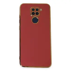 Xiaomi Redmi Note 9 Kılıf Volet Silikon - Kırmızı