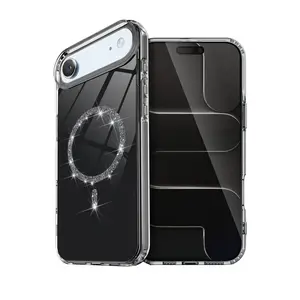 İphone 17 Air Live Diamond Magsafe Kapak - Siyah