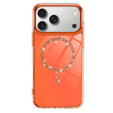 İphone 17 Pro Max Live Diamond Magsafe Kapak - Turuncu