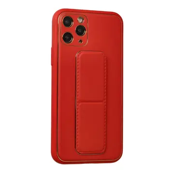 İphone 11 Pro Kılıf Coco Deri Standlı Kapak - Kırmızı